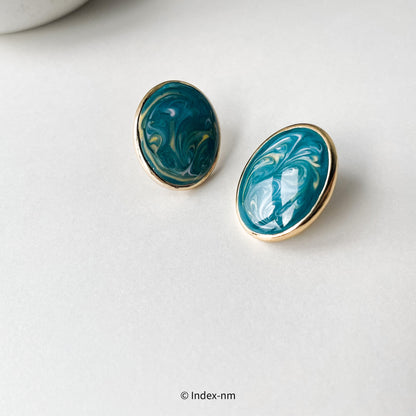 Chaos | Blue Oval Ink Studs