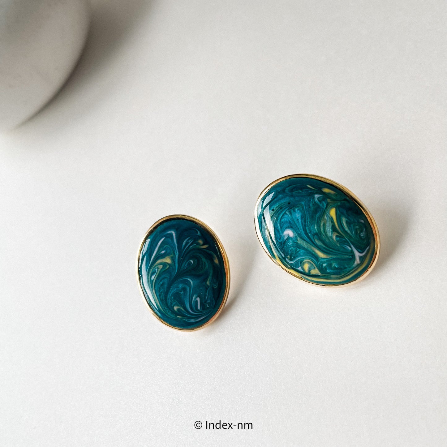 Chaos | Blue Oval Ink Studs