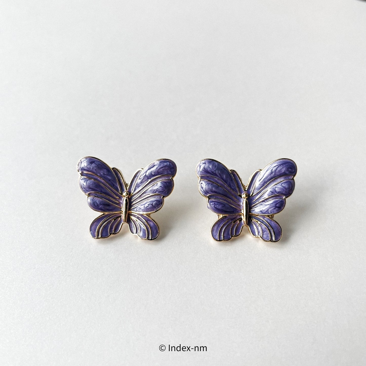 Mate | Purple Large Butterfly Studs