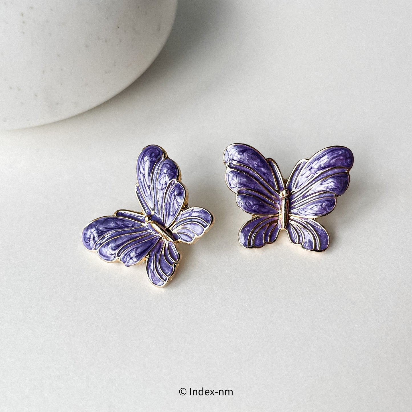 Mate | Purple Large Butterfly Studs