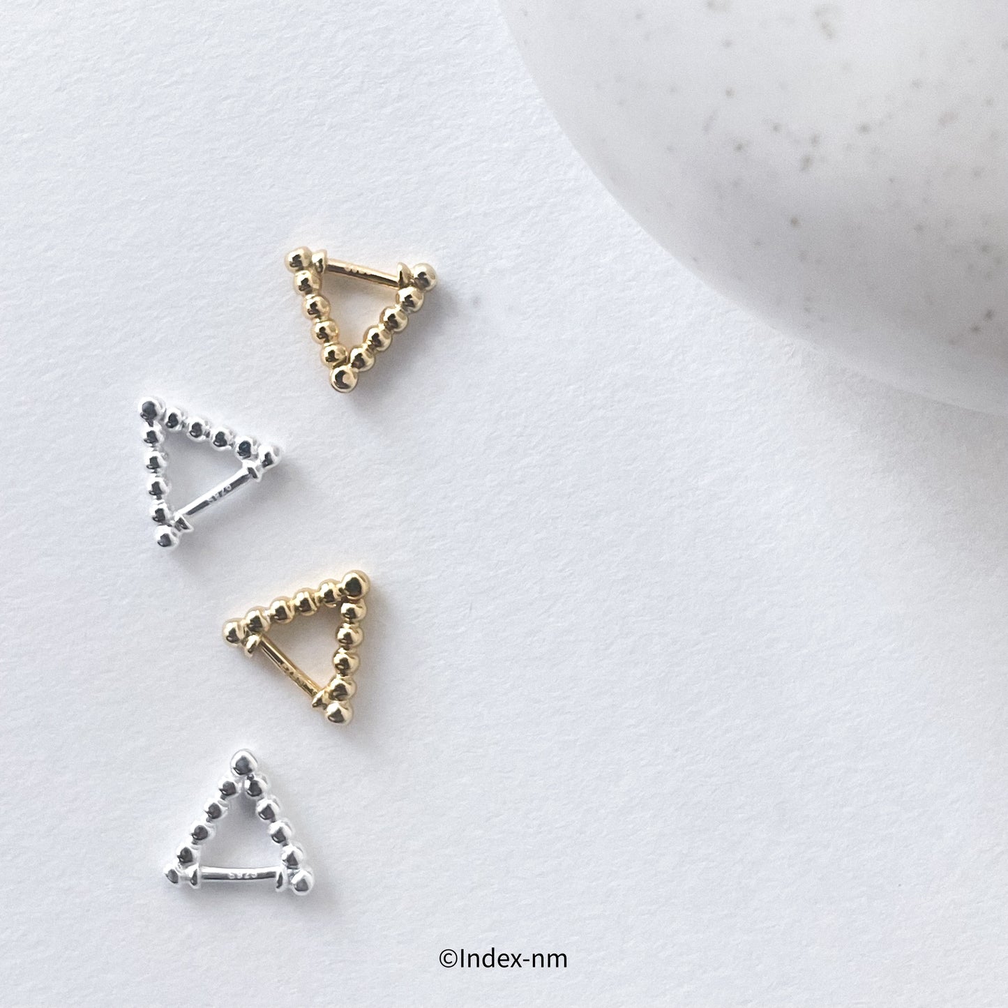 Echo | Beaded Triangle Huggies