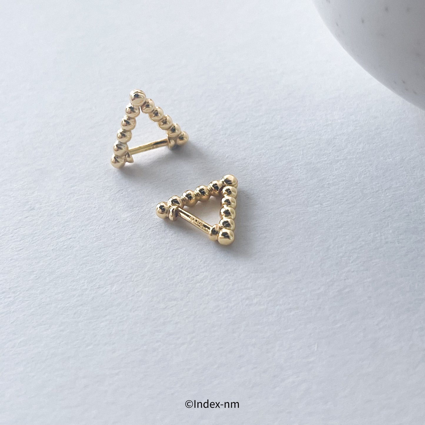 Echo | Beaded Triangle Huggies