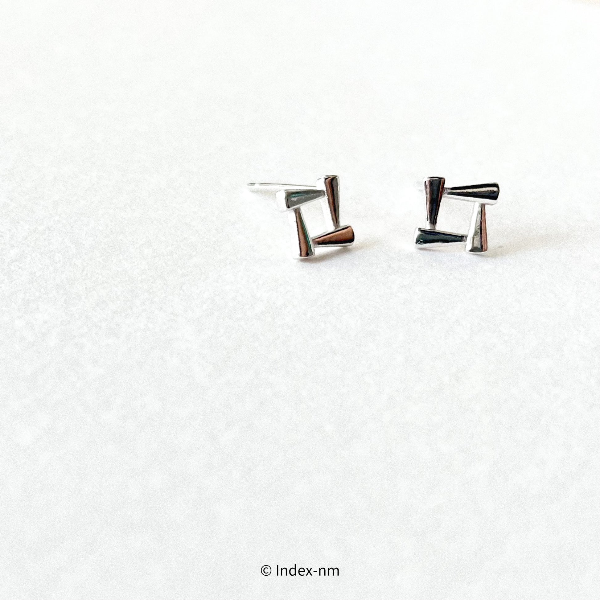 925 Sterling Silver Solid Square Wire Stud Earrings 