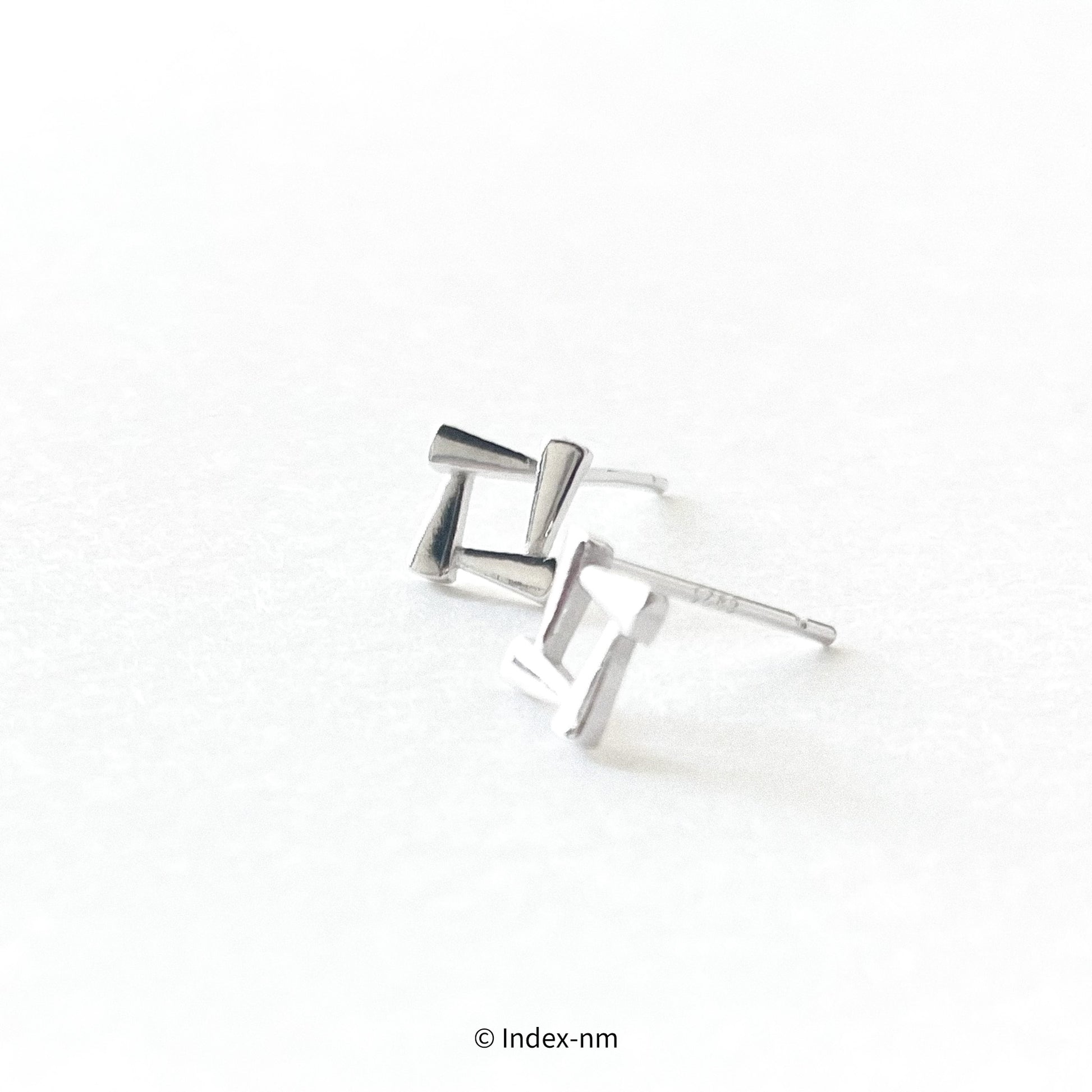 925 Sterling Silver Solid Square Wire Stud Earrings 