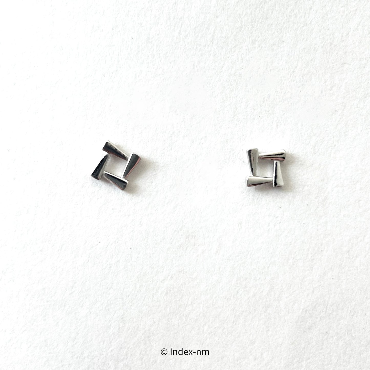 925 Sterling Silver Solid Square Wire Stud Earrings 