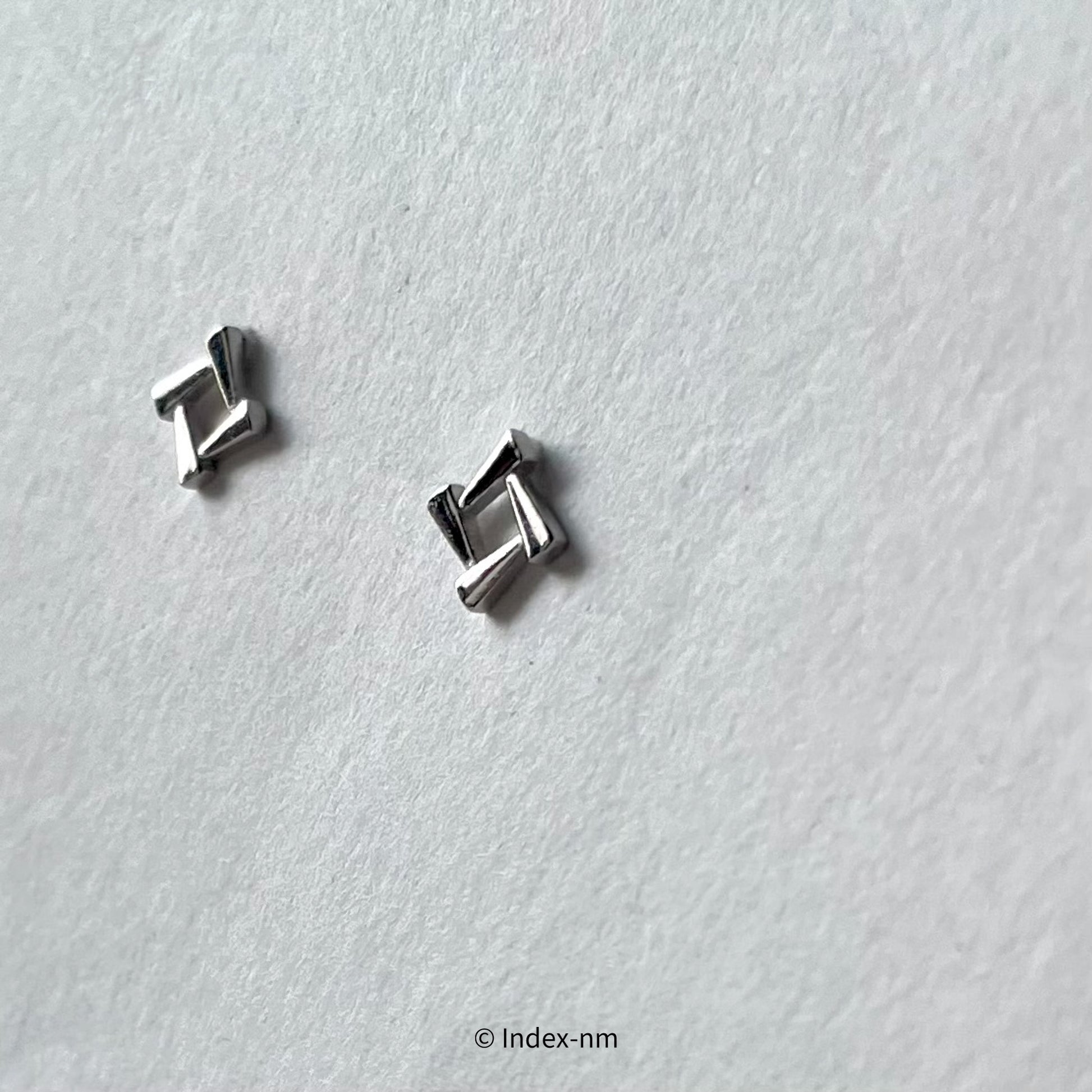 925 Sterling Silver Solid Square Wire Stud Earrings 