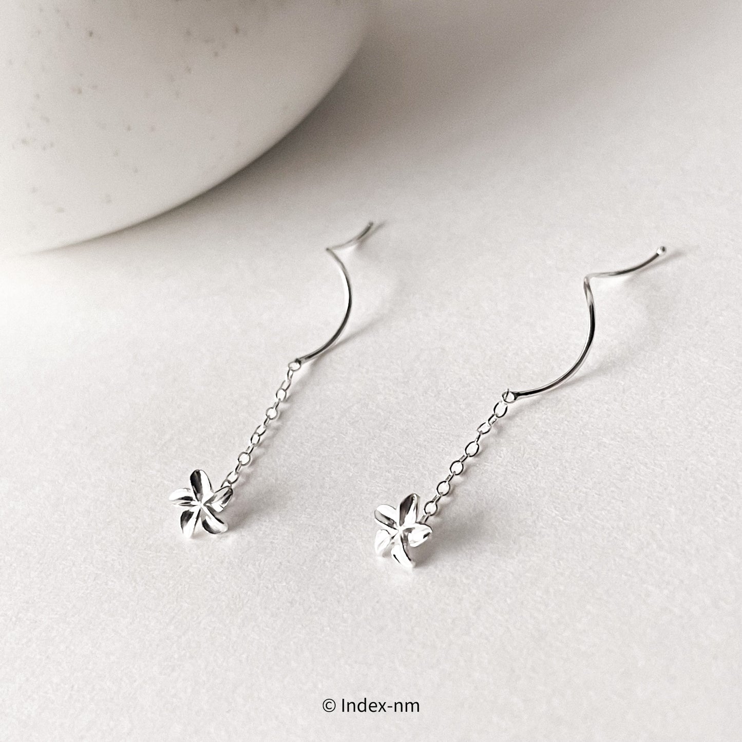 Silver Blossom | Flower Threaders Earrings