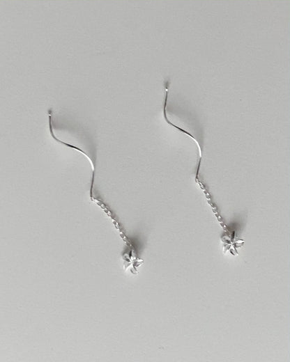 Silver Blossom | Flower Threaders Earrings