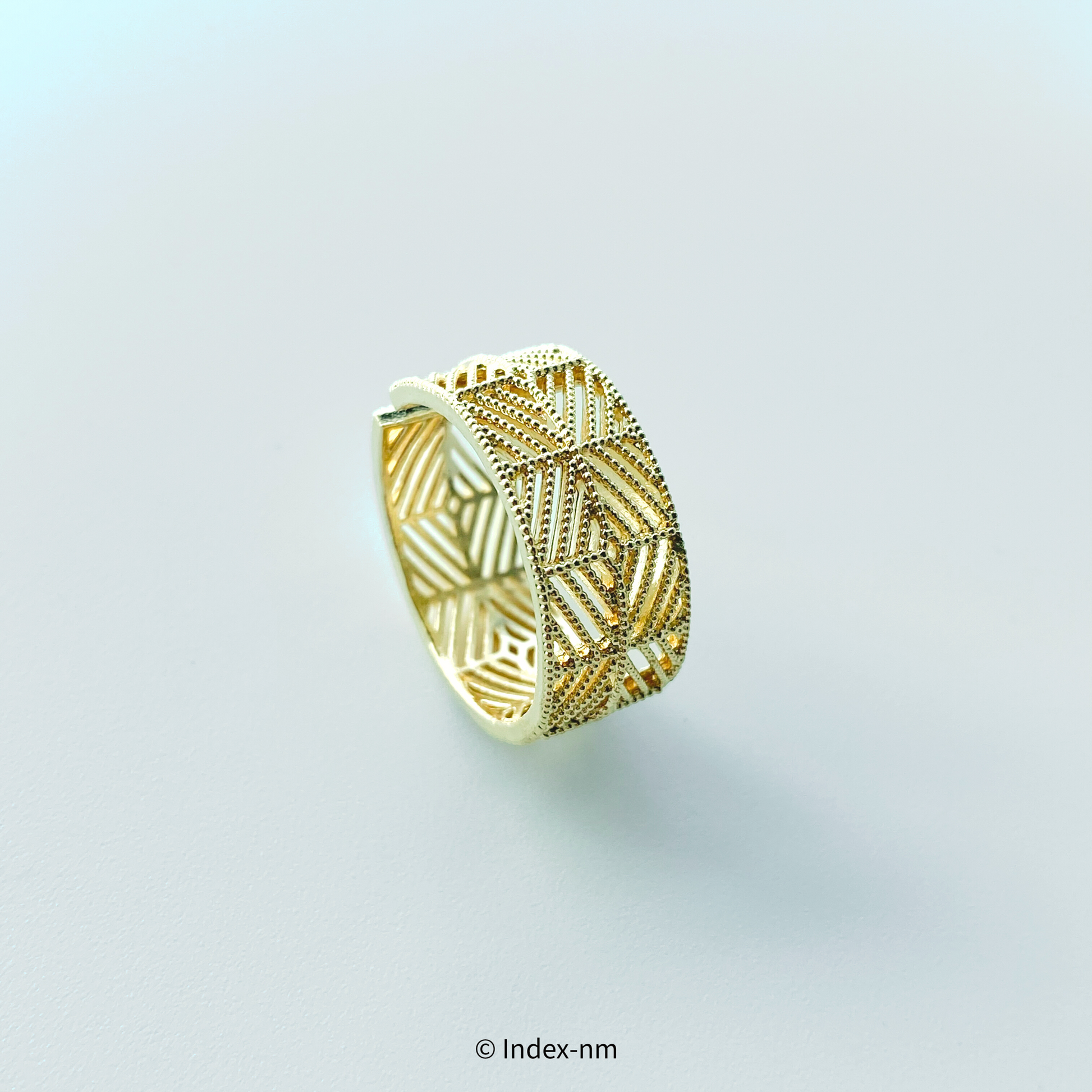 韓國製金色條紋可調節戒指