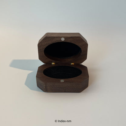 黑胡桃木、細小、首飾盒