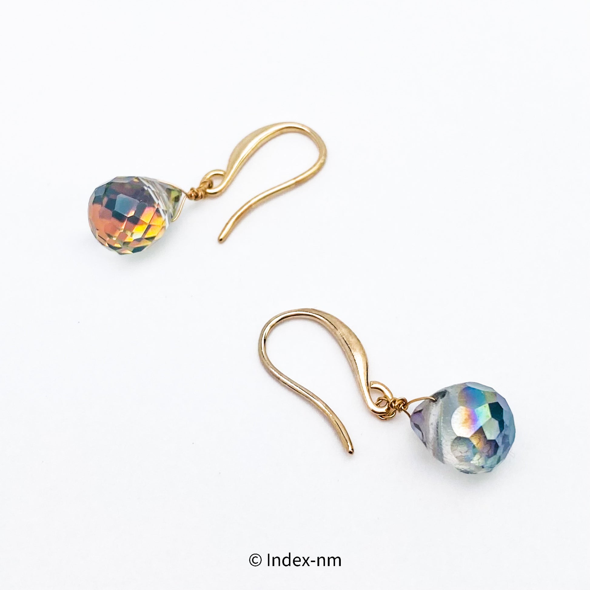 韓國製水晶球垂式耳環