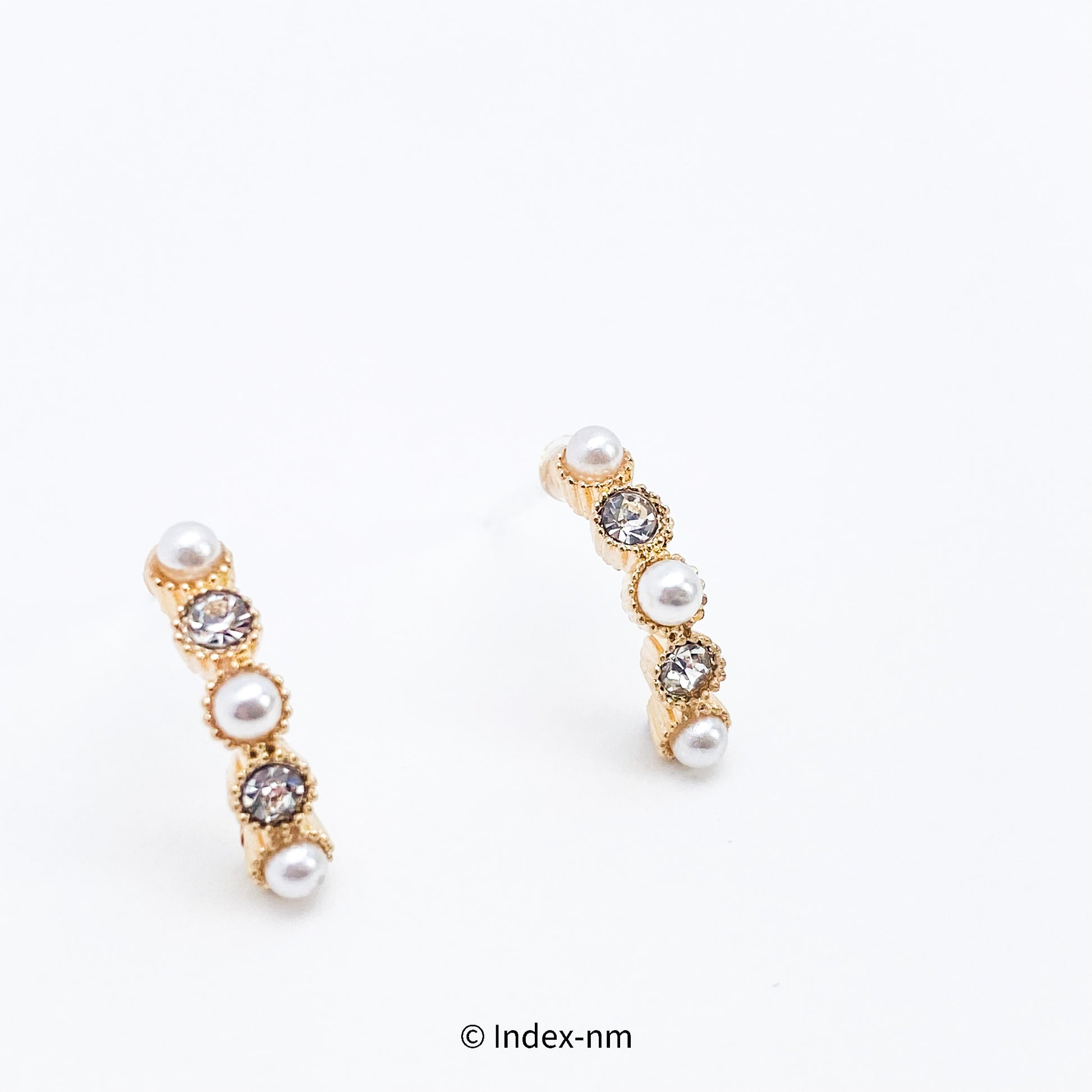 韓國鋯石珍珠樹脂耳針耳環