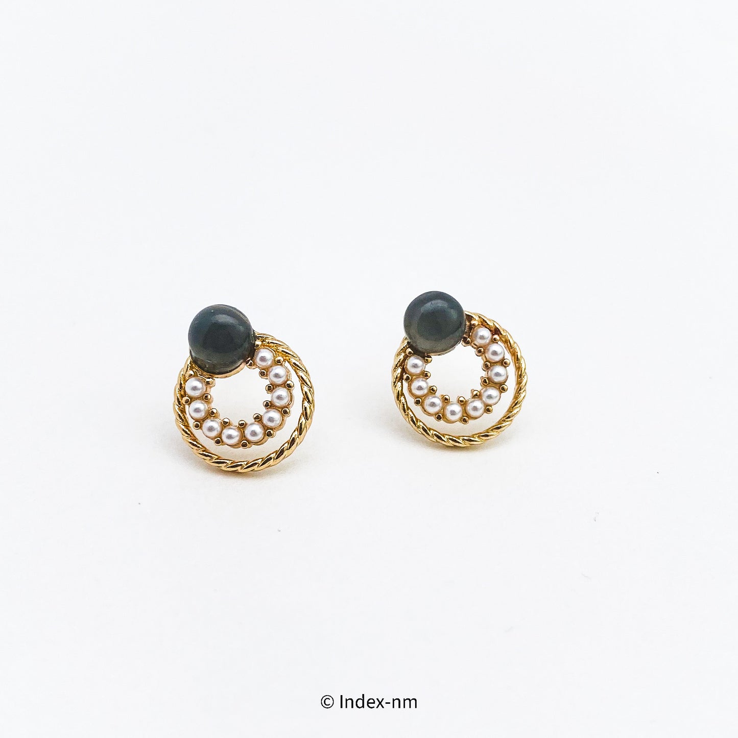 Dainty Gemstone Pearl Hoop Earrings