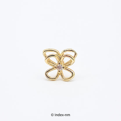 金色褸空蝴蝶形耳環