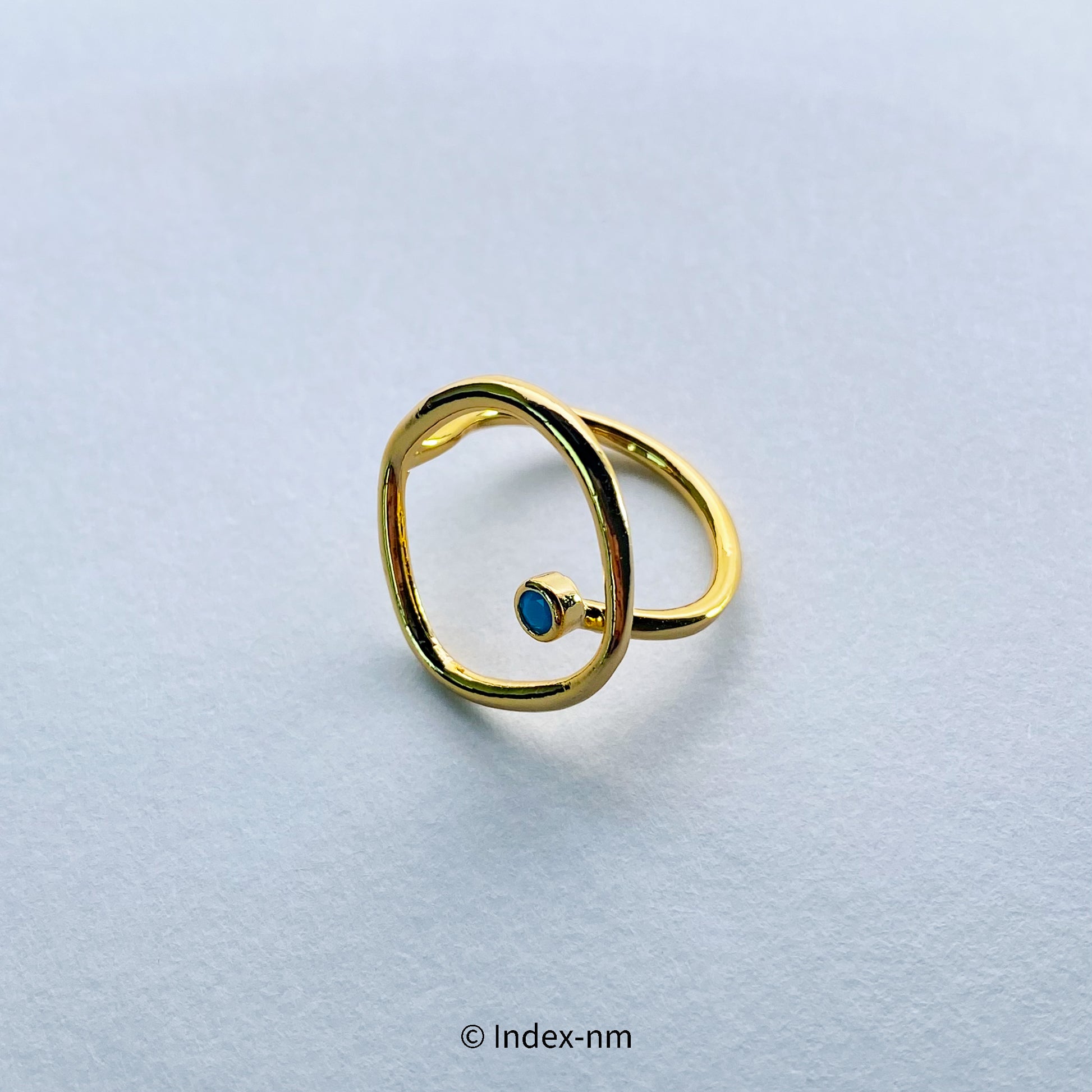 金色簡約鋯石戒指