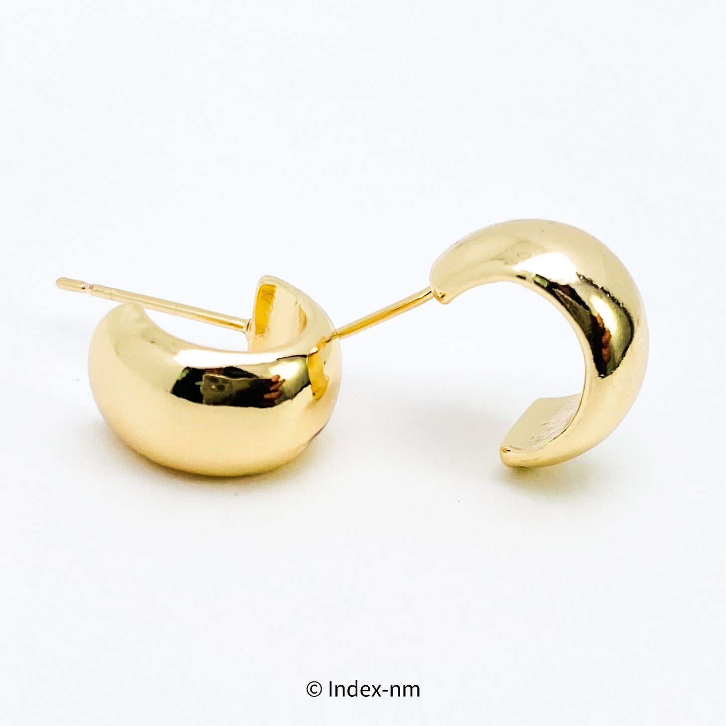 金色C字形銀針耳環
